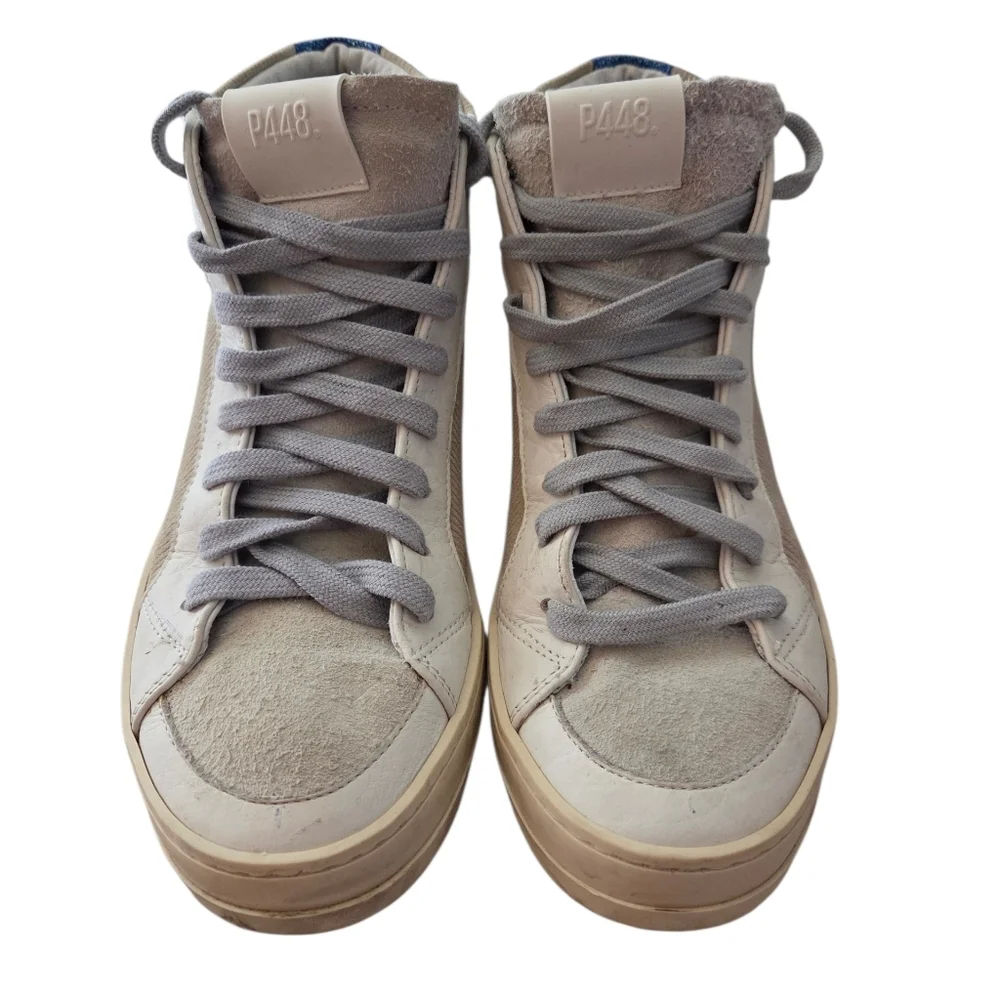 P448 Women's High Top Corduroy Sneakers Size 38 - Picture 3 of 9